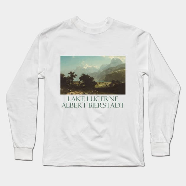 Lake Lucerne by Albert Bierstadt Long Sleeve T-Shirt by Naves